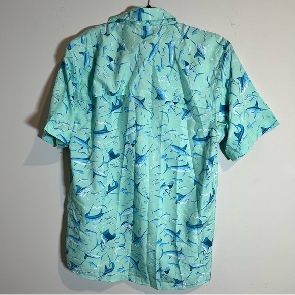 Guy Harvey Men's Tonal Bills Short Sleeve Printed Fishing Shirt - Picture 3 of 3